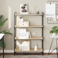 vidaXL Bücherregal 4 Böden Sonoma-Eiche 80x30x120 cm Holzwerkstoff
