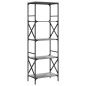 vidaXL Bücherregal 5 Böden Grau Sonoma 59x35x171 cm Holzwerkstoff vidaXL Bücherregal 5 Böden Grau Sonoma 59x35x171 cm Holzwerkstoff