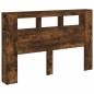 vidaXL LED-Kopfteil Räuchereiche 160x18,5x103,5 cm Holzwerkstoff