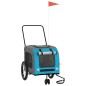 vidaXL Fahrradanhänger Hunde Blau und Grau Oxford-Gewebe und Eisen vidaXL Fahrradanhänger Hunde Blau und Grau Oxford-Gewebe und Eisen