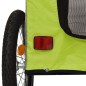 vidaXL Fahrradanhänger Hunde Grün und Grau Oxford-Gewebe und Eisen vidaXL Fahrradanhänger Hunde Grün und Grau Oxford-Gewebe und Eisen