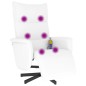 vidaXL Massagesessel mit Fußteil Weiß Kunstleder vidaXL Massagesessel mit Fußteil Weiß Kunstleder