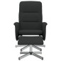 vidaXL Relaxsessel mit Hocker Schwarz Stoff vidaXL Relaxsessel mit Hocker Schwarz Stoff