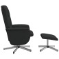 vidaXL Relaxsessel mit Hocker Schwarz Stoff vidaXL Relaxsessel mit Hocker Schwarz Stoff