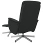 vidaXL Relaxsessel mit Hocker Schwarz Stoff vidaXL Relaxsessel mit Hocker Schwarz Stoff