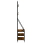 vidaXL Kleiderständer mit Schuhablage Räuchereiche 72x34x184 cm vidaXL Kleiderständer mit Schuhablage Räuchereiche 72x34x184 cm