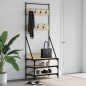 vidaXL Kleiderständer mit Schuhablage Sonoma-Eiche 70x40x184 cm vidaXL Kleiderständer mit Schuhablage Sonoma-Eiche 70x40x184 cm