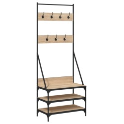 vidaXL Kleiderständer mit Schuhablage Sonoma-Eiche 70x40x184 cm