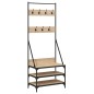 vidaXL Kleiderständer mit Schuhablage Sonoma-Eiche 70x40x184 cm vidaXL Kleiderständer mit Schuhablage Sonoma-Eiche 70x40x184 cm