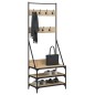vidaXL Kleiderständer mit Schuhablage Sonoma-Eiche 70x40x184 cm vidaXL Kleiderständer mit Schuhablage Sonoma-Eiche 70x40x184 cm