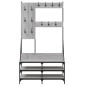 vidaXL Kleiderständer mit Schuhablage Grau Sonoma 100x40x184 cm vidaXL Kleiderständer mit Schuhablage Grau Sonoma 100x40x184 cm