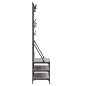 vidaXL Kleiderständer mit Schuhablage Grau Sonoma 100x40x184 cm vidaXL Kleiderständer mit Schuhablage Grau Sonoma 100x40x184 cm