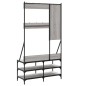 vidaXL Kleiderständer mit Schuhablage Grau Sonoma 100x40x184 cm vidaXL Kleiderständer mit Schuhablage Grau Sonoma 100x40x184 cm
