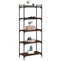 vidaXL Bücherregal 5 Böden Braun Eiche-Optik 60x30x154cm Holzwerkstoff vidaXL Bücherregal 5 Böden Braun Eiche-Optik 60x30x154cm Holzwerkstoff