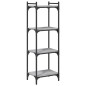 vidaXL Bücherregal 4 Böden Grau Sonoma 40x30x120 cm Holzwerkstoff vidaXL Bücherregal 4 Böden Grau Sonoma 40x30x120 cm Holzwerkstoff
