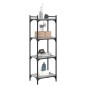 vidaXL Bücherregal 4 Böden Grau Sonoma 40x30x120 cm Holzwerkstoff vidaXL Bücherregal 4 Böden Grau Sonoma 40x30x120 cm Holzwerkstoff