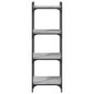 vidaXL Bücherregal 4 Böden Grau Sonoma 40x30x120 cm Holzwerkstoff vidaXL Bücherregal 4 Böden Grau Sonoma 40x30x120 cm Holzwerkstoff