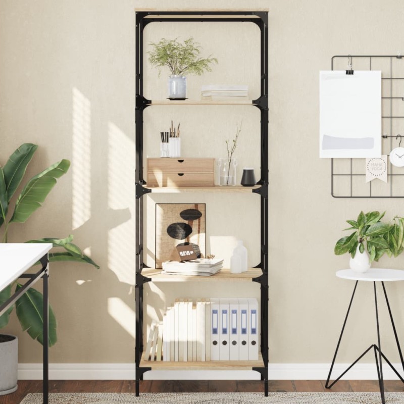 vidaXL Bücherregal 5 Böden Sonoma-Eiche 59x35x171 cm Holzwerkstoff vidaXL Bücherregal 5 Böden Sonoma-Eiche 59x35x171 cm Holzwerkstoff