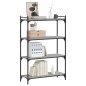 vidaXL Bücherregal 4 Böden Grau Sonoma 80x30x120 cm Holzwerkstoff vidaXL Bücherregal 4 Böden Grau Sonoma 80x30x120 cm Holzwerkstoff