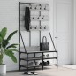 vidaXL Kleiderständer mit Schuhablage Grau Sonoma 100x40x184 cm vidaXL Kleiderständer mit Schuhablage Grau Sonoma 100x40x184 cm