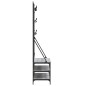 vidaXL Kleiderständer mit Schuhablage Grau Sonoma 100x40x184 cm vidaXL Kleiderständer mit Schuhablage Grau Sonoma 100x40x184 cm