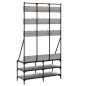 vidaXL Kleiderständer mit Schuhablage Grau Sonoma 100x40x184 cm vidaXL Kleiderständer mit Schuhablage Grau Sonoma 100x40x184 cm