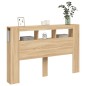 vidaXL LED-Kopfteil Sonoma Eiche 160x18,5x103,5 cm Holzwerkstoff
