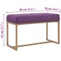 vidaXL Bank 80 cm Lila Samt vidaXL Bank 80 cm Lila Samt