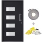 vidaXL Haustür Aluminium und PVC Anthrazit 100x210 cm vidaXL Haustür Aluminium und PVC Anthrazit 100x210 cm