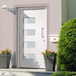 Haustür Aluminium und PVC Weiß 100x200 cm