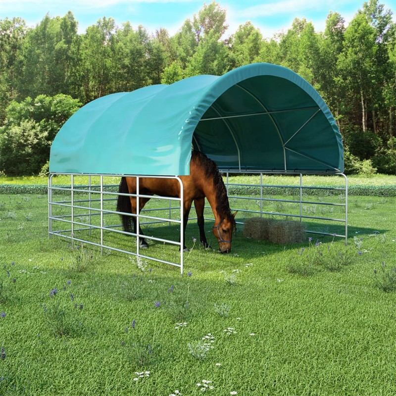 vidaXL Weidezelt PVC 3,7x3,7 m Grün vidaXL Weidezelt PVC 3,7x3,7 m Grün