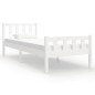 vidaXL Massivholzbett Weiß 75x190 cm vidaXL Massivholzbett Weiß 75x190 cm