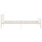 vidaXL Massivholzbett Weiß 75x190 cm vidaXL Massivholzbett Weiß 75x190 cm