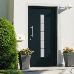 Haustür Aluminium und PVC Anthrazit 100x200 cm