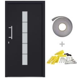 Haustür Aluminium und PVC Anthrazit 100x200 cm