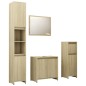 vidaXL 4-tlg. Badmöbel-Set Sonoma-Eiche Holzwerkstoff vidaXL 4-tlg. Badmöbel-Set Sonoma-Eiche Holzwerkstoff