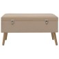 vidaXL Bank mit Stauraum 80 cm Beige Samt vidaXL Bank mit Stauraum 80 cm Beige Samt