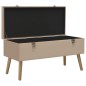 vidaXL Bank mit Stauraum 80 cm Beige Samt vidaXL Bank mit Stauraum 80 cm Beige Samt