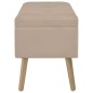 vidaXL Bank mit Stauraum 80 cm Beige Samt vidaXL Bank mit Stauraum 80 cm Beige Samt
