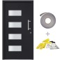 Haustür Aluminium und PVC Anthrazit 100x200 cm Haustür Aluminium und PVC Anthrazit 100x200 cm