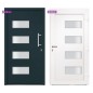 Haustür Aluminium und PVC Anthrazit 100x200 cm Haustür Aluminium und PVC Anthrazit 100x200 cm