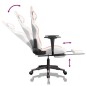 vidaXL Gaming-Stuhl mit Fußstütze Weiß und Rosa Kunstleder vidaXL Gaming-Stuhl mit Fußstütze Weiß und Rosa Kunstleder
