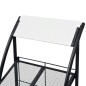 vidaXL Zeitschriftenständer 47 x 40 x 134 cm Schwarz und Weiß A4 vidaXL Zeitschriftenständer 47 x 40 x 134 cm Schwarz und Weiß A4