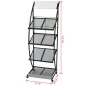 vidaXL Zeitschriftenständer 47 x 40 x 134 cm Schwarz und Weiß A4 vidaXL Zeitschriftenständer 47 x 40 x 134 cm Schwarz und Weiß A4