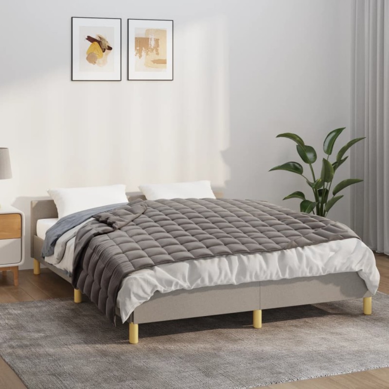 vidaXL Gewichtsdecke Grau 138x200 cm 10 kg Stoff vidaXL Gewichtsdecke Grau 138x200 cm 10 kg Stoff