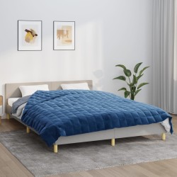 vidaXL Gewichtsdecke Blau 200x220 cm 9 kg Stoff