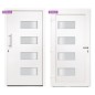 Haustür Aluminium und PVC Weiß 100x210 cm Haustür Aluminium und PVC Weiß 100x210 cm
