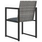 vidaXL 9-tlg. Garten-Essgruppe mit Kissen Poly Rattan Grau vidaXL 9-tlg. Garten-Essgruppe mit Kissen Poly Rattan Grau