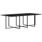 vidaXL 9-tlg. Garten-Essgruppe mit Kissen Poly Rattan Grau vidaXL 9-tlg. Garten-Essgruppe mit Kissen Poly Rattan Grau