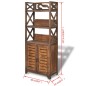 vidaXL Badezimmerschrank Albuquerque Holz Braun 46x24x117,5 cm vidaXL Badezimmerschrank Albuquerque Holz Braun 46x24x117,5 cm